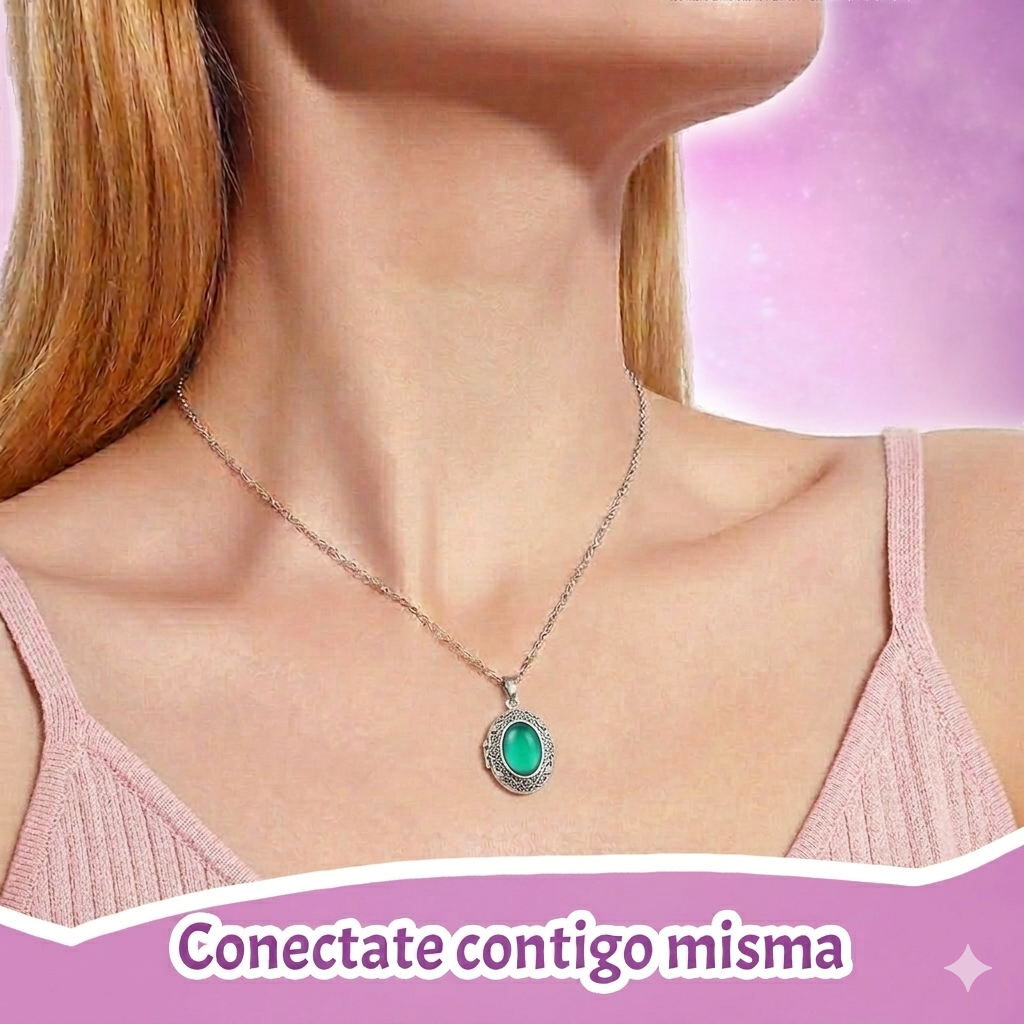 Collar de Ovalo que Cambia de Color con Tus Emociones