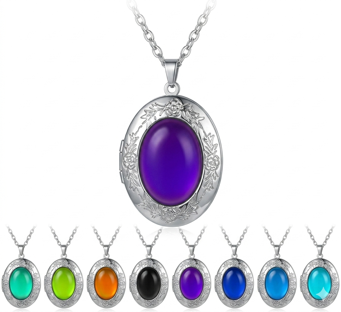 Collar de Ovalo que Cambia de Color con Tus Emociones