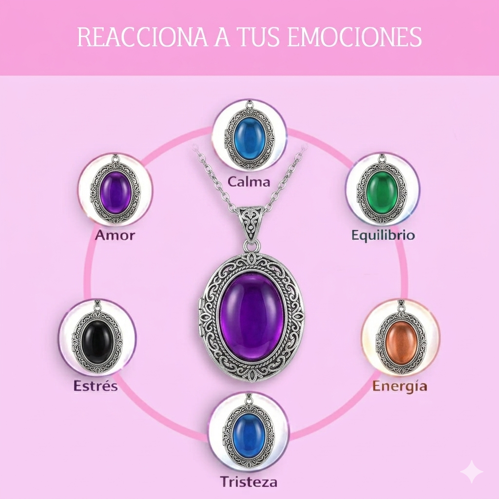Collar de Ovalo que Cambia de Color con Tus Emociones